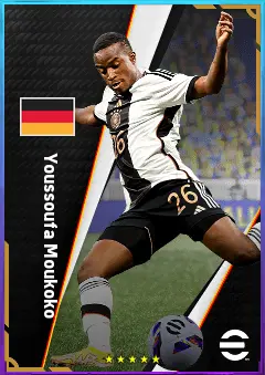 Youssoufa Moukoko eFootball 2026 player card, 79 OVR CF
