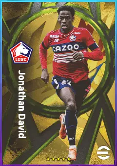 Jonathan David eFootball 2026 player card, 84 OVR CF