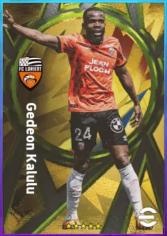 Gedeon Kalulu eFootball 2026 player card, 76 OVR RB