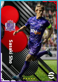 Sasaki Sho eFootball 2026 player card, 75 OVR CB