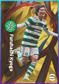 Furuhashi Kyogo eFootball 2026 player card, 77 OVR CF