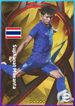 Suphanat Mueanta eFootball 2026 player card, 68 OVR RWF
