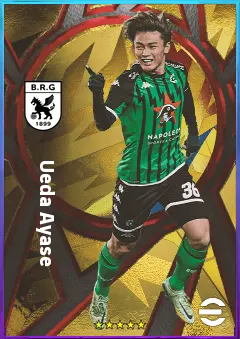 Ueda Ayase eFootball 2026 player card, 75 OVR CF