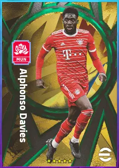 Alphonso Davies eFootball 2026 player card, 84 OVR LB