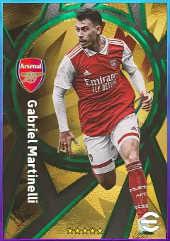 Gabriel Martinelli eFootball 2026 player card, 82 OVR LMF