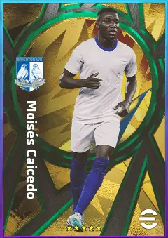 Moisés Caicedo eFootball 2026 player card, 81 OVR CMF
