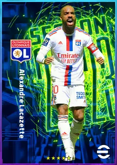 Alexandre Lacazette eFootball 2026 player card, 80 OVR CF
