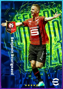 Benjamin Bourigeaud eFootball 2026 player card, 80 OVR RMF