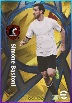 Simone Bastoni eFootball 2026 player card, 77 OVR CMF