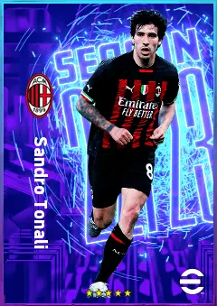 Sandro Tonali eFootball 2026 player card, 84 OVR DMF