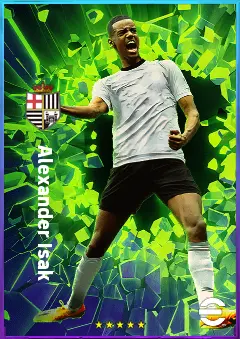 Alexander Isak eFootball 2026 player card, 82 OVR CF