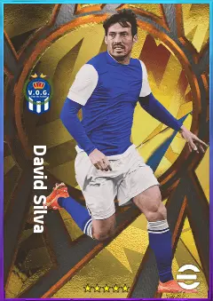David Silva eFootball 2026 player card, 82 OVR AMF