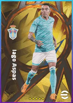 Iago Aspas eFootball 2026 player card, 82 OVR CF