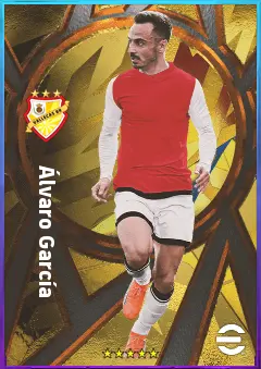 Álvaro García eFootball 2026 player card, 77 OVR LWF