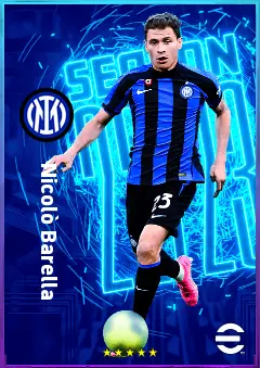 Nicolò Barella eFootball 2026 player card, 85 OVR CMF