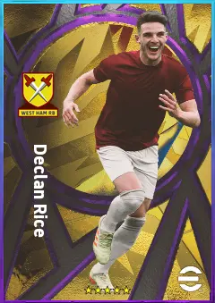 Declan Rice eFootball 2026 player card, 84 OVR DMF