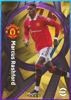 Marcus Rashford eFootball 2026 player card, 83 OVR LWF