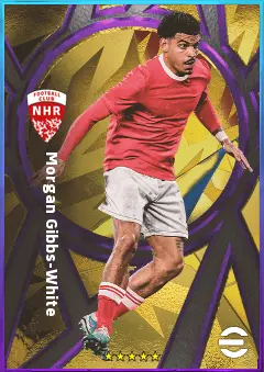 Morgan Gibbs-White eFootball 2026 player card, 80 OVR AMF