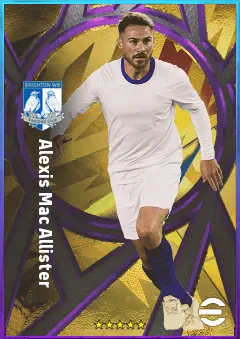 Alexis Mac Allister eFootball 2026 player card, 81 OVR CMF