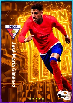 José María Giménez eFootball 2026 player card, 83 OVR CB