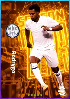 Rodrygo eFootball 2026 player card, 83 OVR RWF