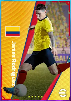 James Rodríguez eFootball 2026 player card, 80 OVR AMF