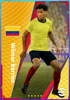 Wílmar Barrios eFootball 2026 player card, 82 OVR DMF