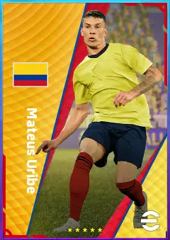 Mateus Uribe eFootball 2026 player card, 80 OVR DMF
