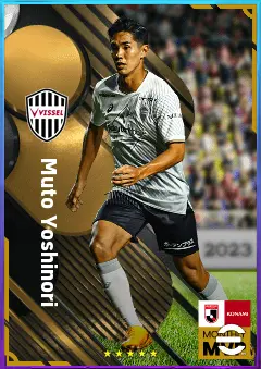 Muto Yoshinori eFootball 2026 player card, 74 OVR RWF