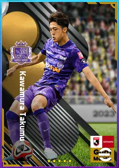 Kawamura Takumu eFootball 2026 player card, 72 OVR CMF