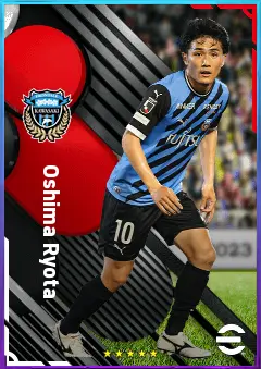 Oshima Ryota eFootball 2026 player card, 73 OVR CMF