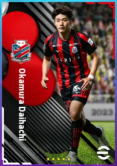 Okamura Daihachi eFootball 2026 player card, 72 OVR CB