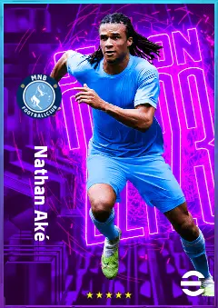 Nathan Aké eFootball 2026 player card, 84 OVR CB