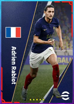 Adrien Rabiot eFootball 2026 player card, 83 OVR CMF