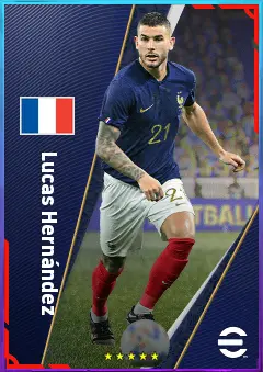 Lucas Hernández eFootball 2026 player card, 83 OVR CB