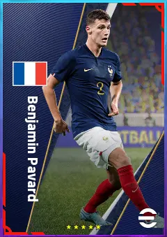 Benjamin Pavard eFootball 2026 player card, 82 OVR RB