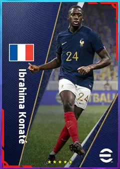 Ibrahima Konaté eFootball 2026 player card, 82 OVR CB