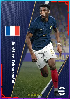 Aurélien Tchouaméni eFootball 2026 player card, 84 OVR DMF