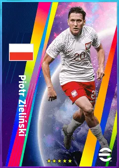 Piotr Zieliński eFootball 2026 player card, 82 OVR CMF