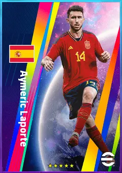 Aymeric Laporte eFootball 2026 player card, 82 OVR CB