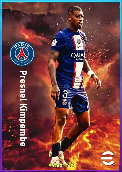 Presnel Kimpembe eFootball 2026 player card, 83 OVR CB