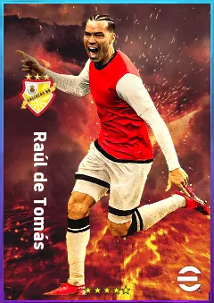Raúl de Tomás eFootball 2026 player card, 80 OVR CF