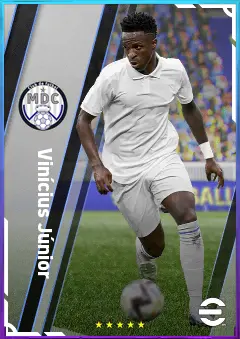 Vinícius Júnior eFootball 2026 player card, 85 OVR LWF