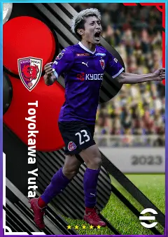 Toyokawa Yuta eFootball 2026 player card, 72 OVR RWF