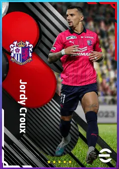Jordy Croux eFootball 2026 player card, 74 OVR RWF
