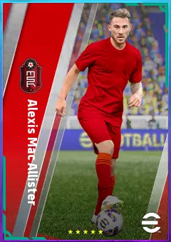 Alexis Mac Allister eFootball 2026 player card, 81 OVR CMF