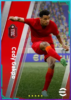Cody Gakpo eFootball 2026 player card, 83 OVR LWF