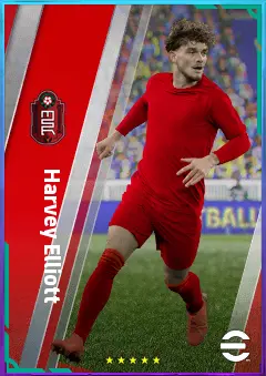 Harvey Elliott eFootball 2026 player card, 79 OVR AMF
