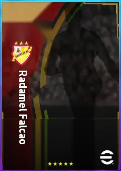 Radamel Falcao eFootball 2026 player card, 77 OVR CF
