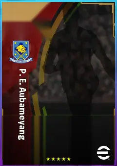 P. E. Aubameyang eFootball 2026 player card, 80 OVR CF